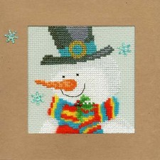 Christmas Card - Snowy Man XMAS17 Bothy Threa...