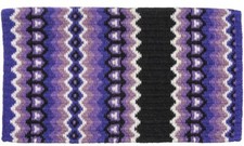 Western Wool Show Saddle Blanket - 34"x40"- Purple - Lilac - Black - Cream