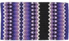 Western Wool Show Saddle Blanket - 34"x40"- Purple - Lilac - Black - Cream