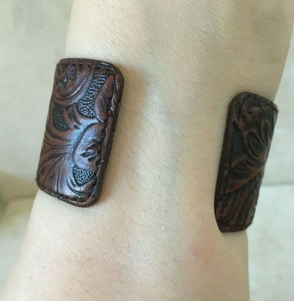 Gorgeous New Barse Cuff Bracelet, Genuine Stones & Genuine Leather MSRP $150 - Image 3 of 4