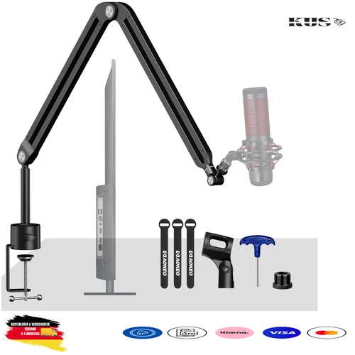 Kompakt Mikrofon Arm | Anpassbarer Halter für Blue Yeti und HyperX QuadCast