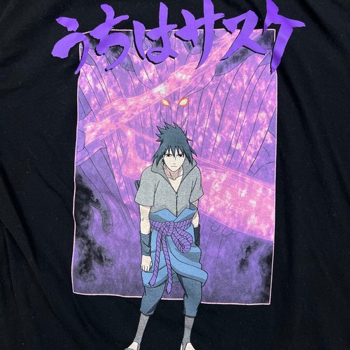 Vintage 2007 Naruto Shippuden T Shirt Mens Large Black Sasuke Graphic Anime Tee - Picture 5 of 8