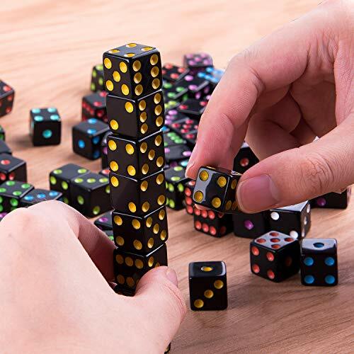 AUSTOR 100 Pieces 6 Sided Game Dice Set 10 Pearl Colors Assorted Colors - Picture 14 of 91