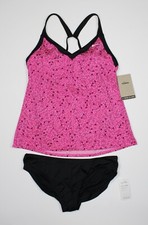 NEW Nike Women's M Water Dots V-Neck Swim Tankini Top  Bottom Set NWT 104