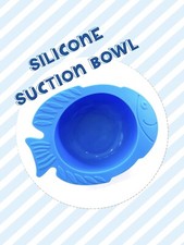 BPA Free Dishwasher And Microwave Safe baby silicone suction fish bowl