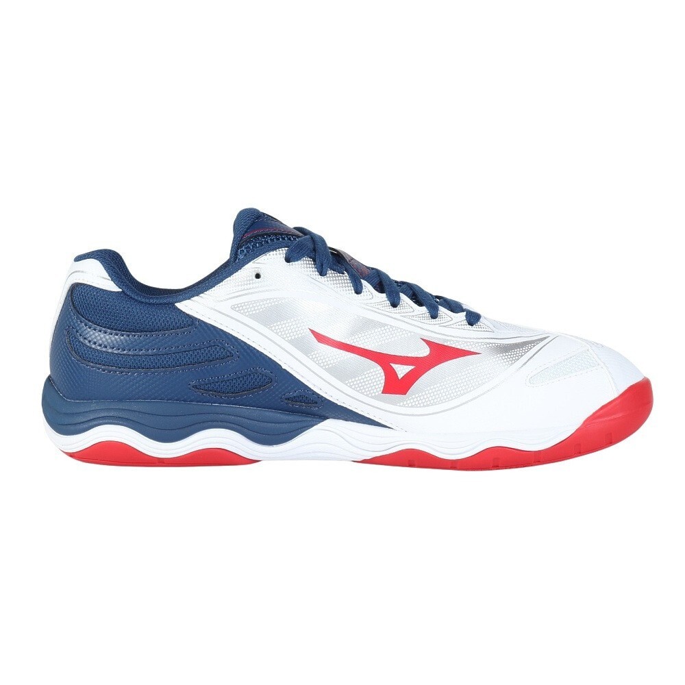 Mizuno Table Tennis Shoes WAVE MEDAL 7 WIDE 81GA241501 White/Blue