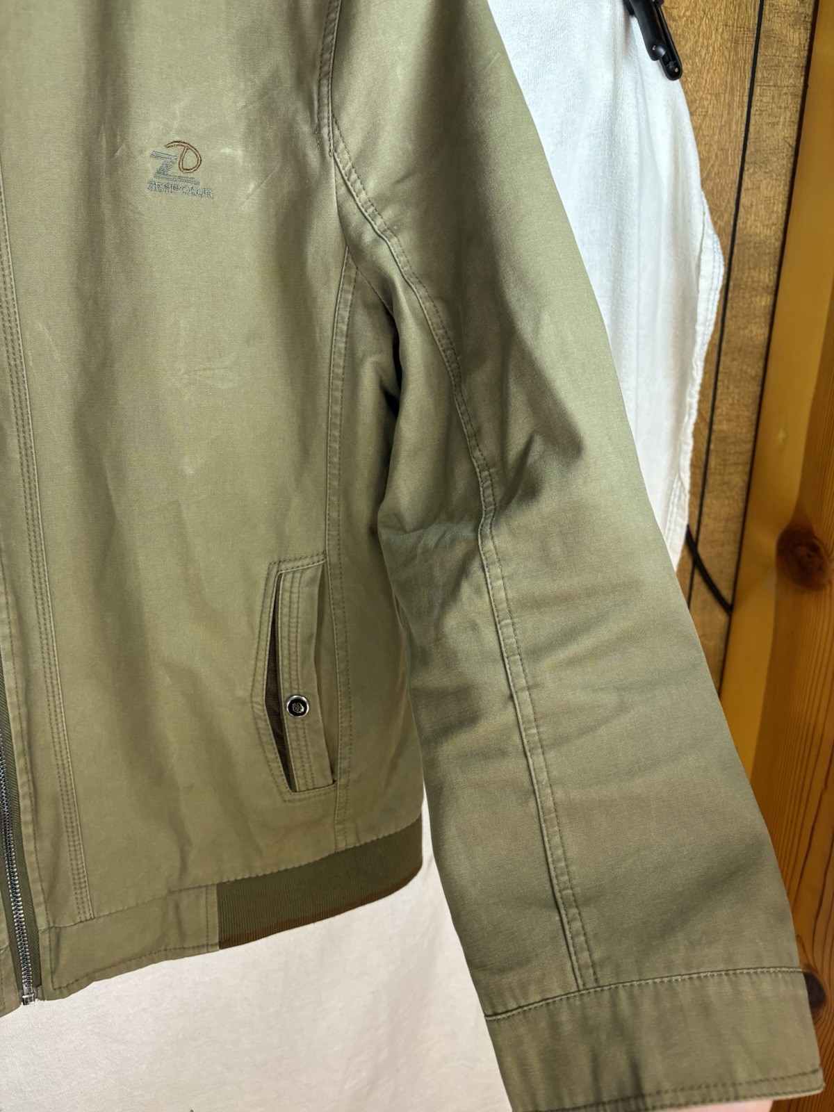 Playboy Collection Zip Up Jacket Large Green Bomb… - image 3