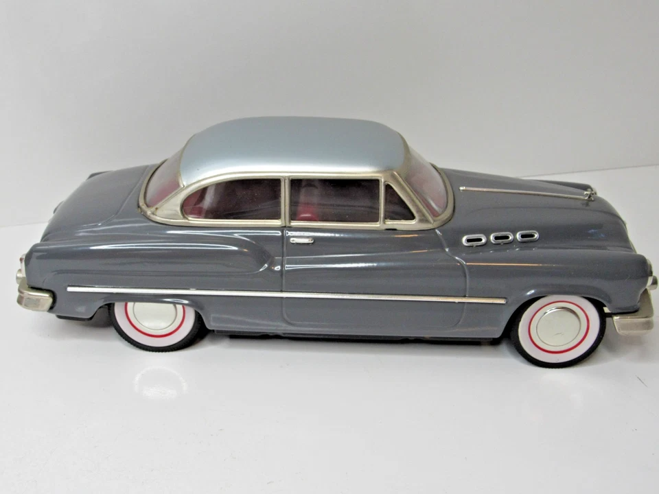 1/18 50’s FIFTIES Buick Sedan TYPE 1950 BLUE GRAY TIN Friction CAR Japan Box P15 - Image 3 of 4