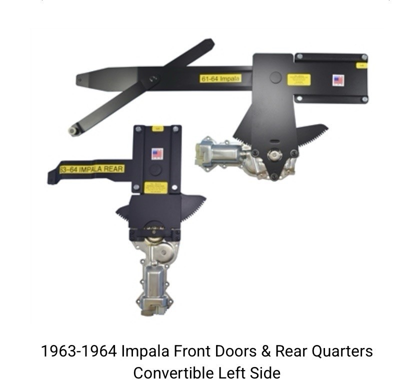1963 1964 Chevrolet Impala 2 Door Power Window Kit Complete Setup NEW