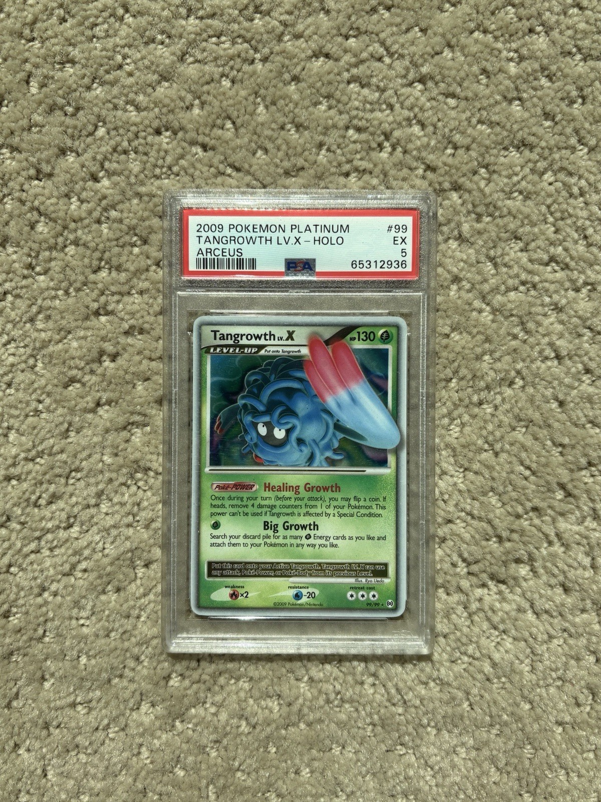Pokémon Platinum Arceus Tangrowth Lv. X 99/99 PSA 5