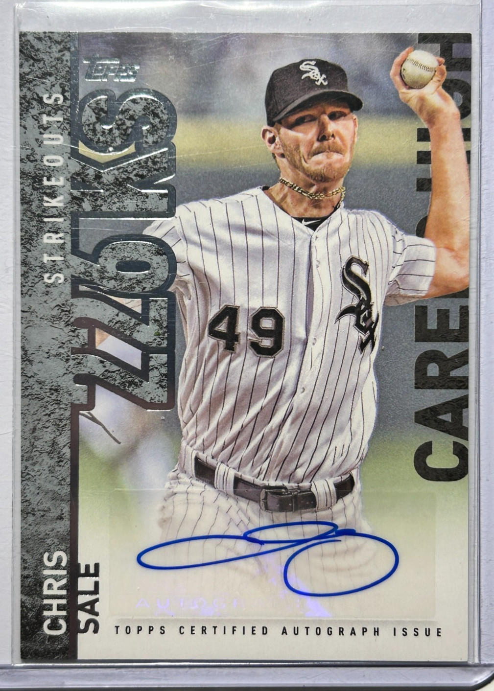 Chris Sale AUTO Topps Career High Ks 2015 Certified Autograph SP Braves Cy Young