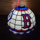 Boston Red Sox Tiffany Style Table Lamp Shade Stained Glass MLB Decor Vintage