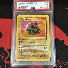 PSA 7 1st Edition GOLEM 36/62 Fossil 1999 on eBay