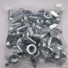 ANSI B18.17 Wing Nut, Grade 2, Steel, Zinc Finish, Coarse Thread, 7/16-14