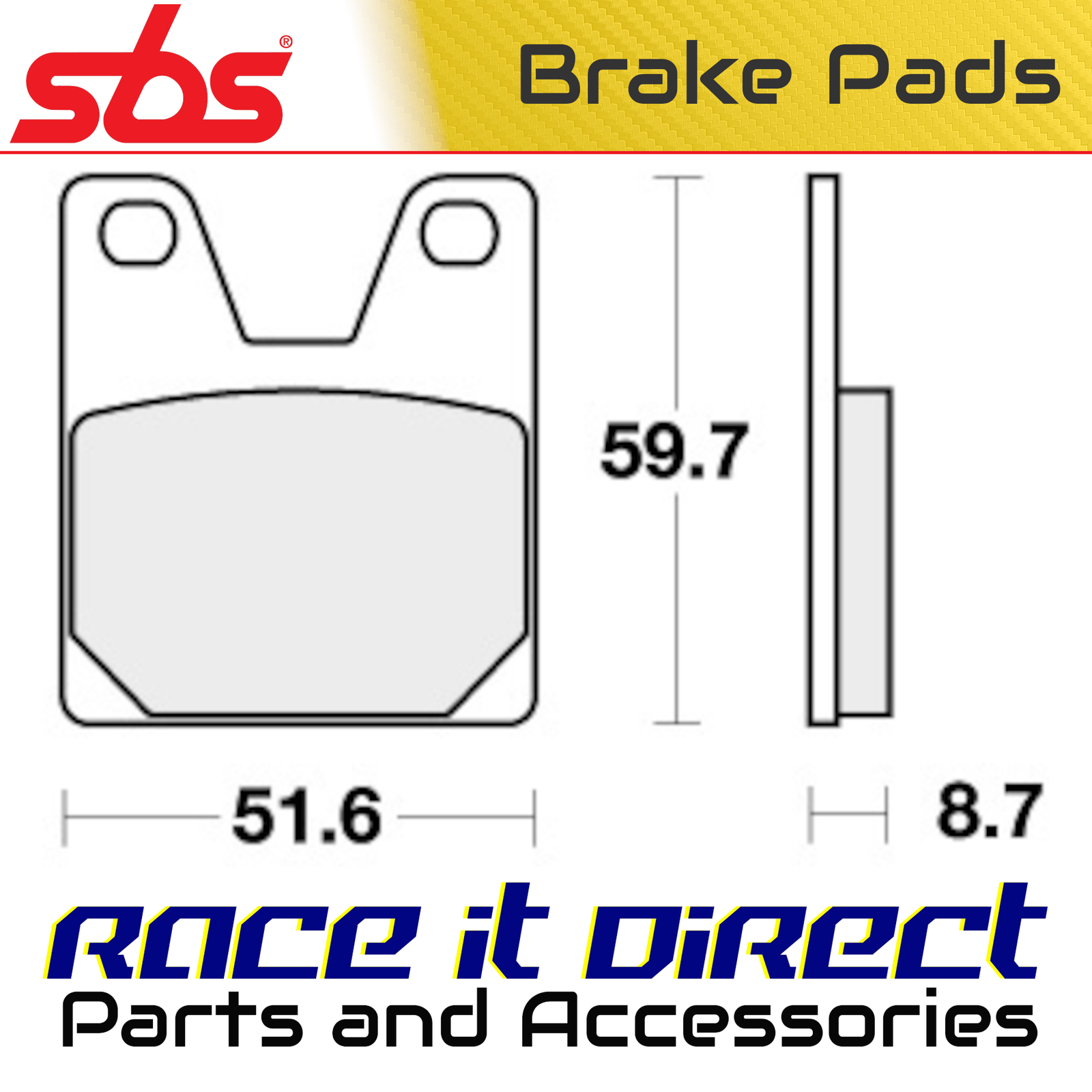 Brake Pads for YAMAHA YZF R1 1998-2001 Rear Street SBS