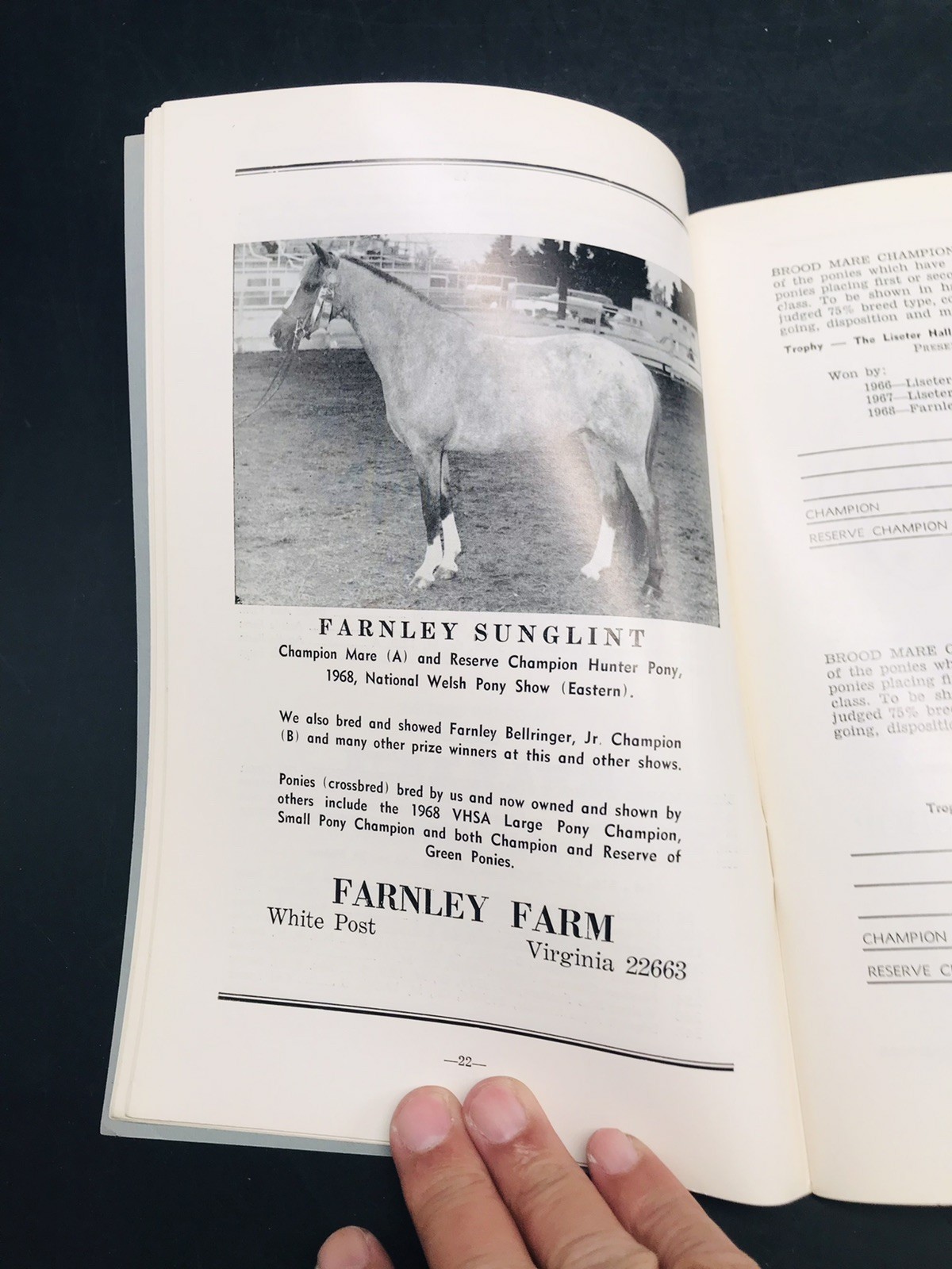 1969 10th Annual National Eastern Welsh Pony Show Horse Devon PA Catalog Program