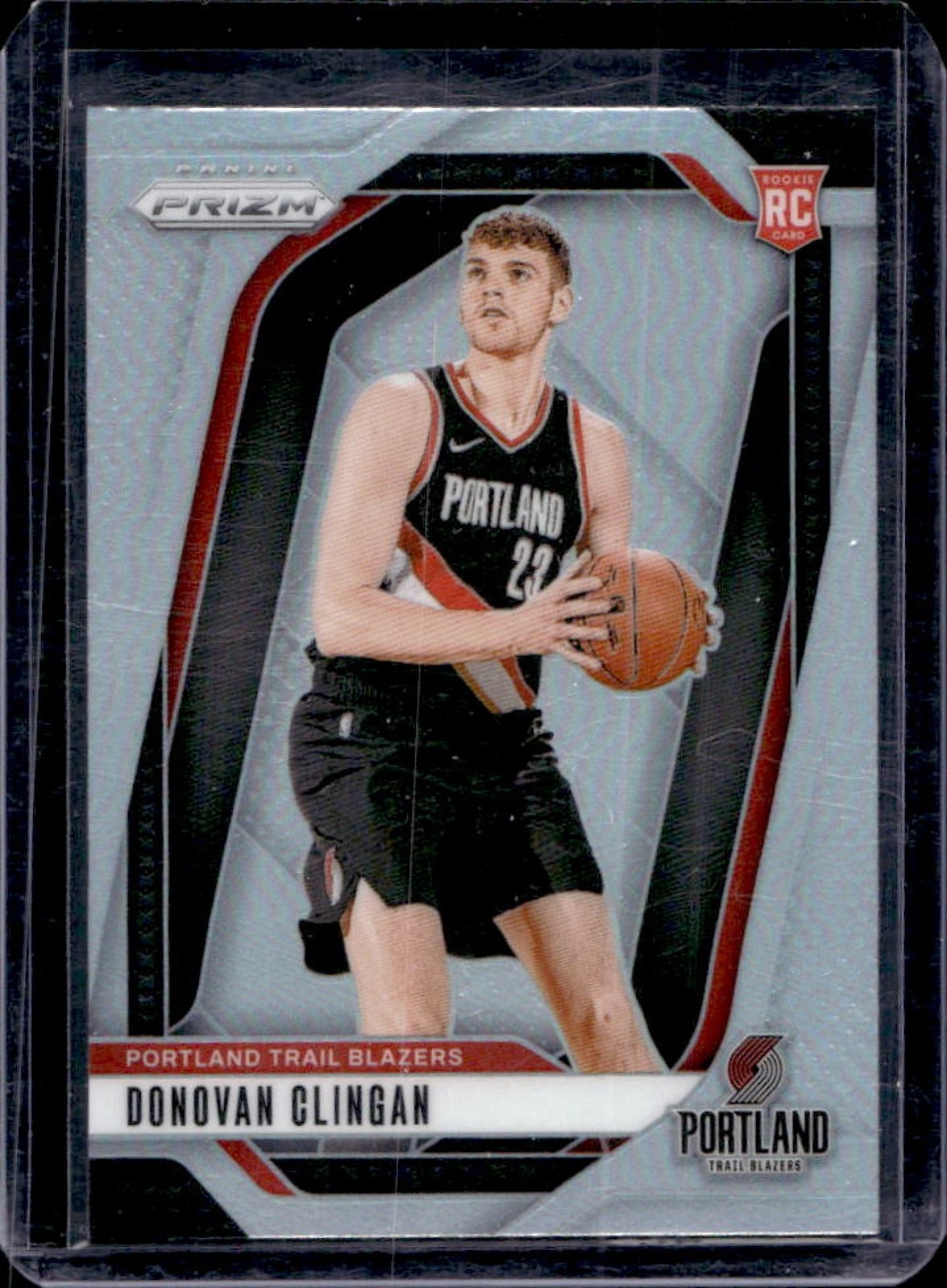 2024-25 Prizm Donovan Clingan RC Silver Rookie #221 Trail Blazers