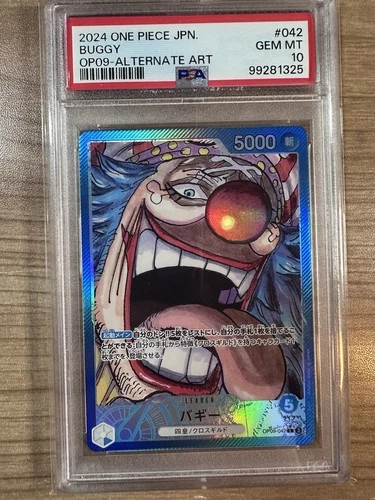 Buggy 2024 One Piece OP09 JAPANESE - Leader - Alt Art - #042 PSA 10