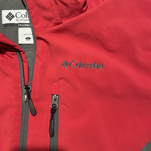 Columbia Omni Shield Last Track II Softshell Jacket Mens Large Red Waterproof - Picture 7 of 14