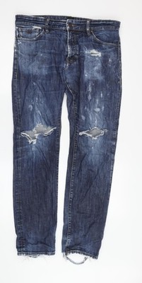 Hugo Boss Herren Jeans Blau Straight Slim - 33