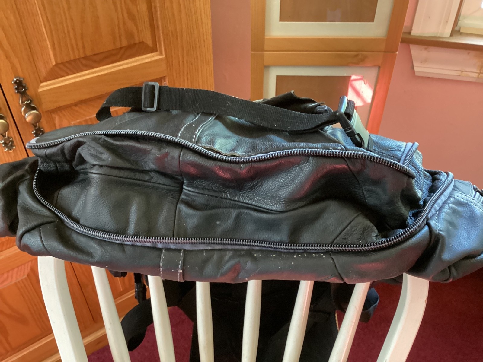 Black Leather Backpack - image 7