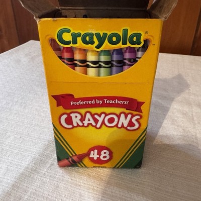 Vintage Crayola 48 Crayon Box w/ Dandelion Retired Color 52-0048