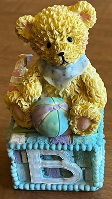 Teddy Bear Ball ABC Baby First Tooth Ceramic  Bear Trinket Box