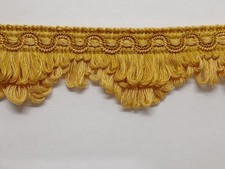 6 yards Double Scalloped Fringe 2-1/2 GOLD/YE...