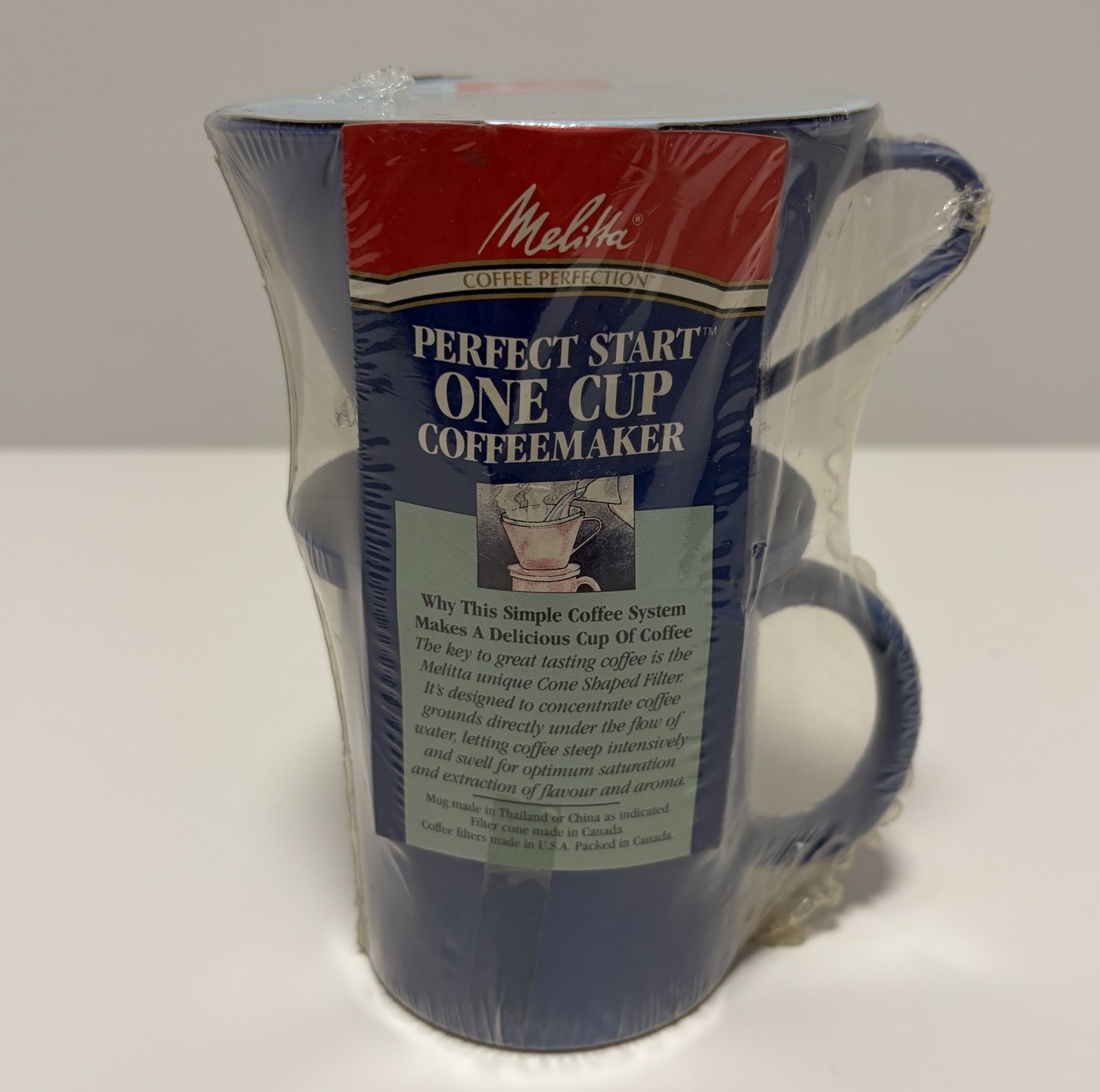 1992 One Cup Filter Cone Blue New Sealed