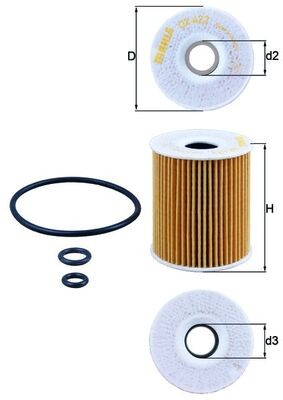 Mahle Ox 422D ÖLfilter FüR Seat,Skoda,Vw-image