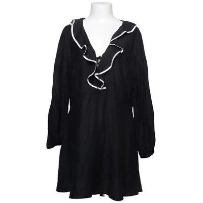 H&M, Kleid, Größe: M, Schwarz, Polyester/Viskose, Einfarbig, Damen #RRg