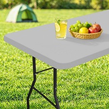 Rectangle Table Cloth Cover, Waterproof Polyester Elastic Fitted Tablecloth, ...