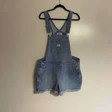 Levis Women Plus Size 16W Light Wash Denim Casual Vintage Overall Shortalls NWT