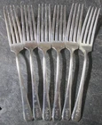 Towle Cascade Lot Of 6 Forks Sterling 281.5 Grams 925 Scrap Or Use Monogrammed