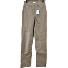 NWT Good American Women Better Than Leather Good Boy Pant Warm Caramel sz 2/26