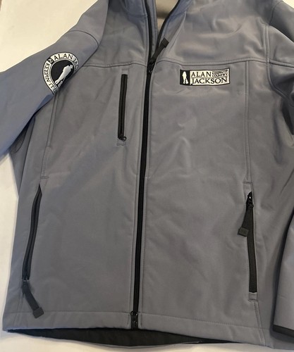 Alan Jackson Logo Port Authority Men’s XL Coat/Jacket Gray / Gray Patches - Picture 6 of 14