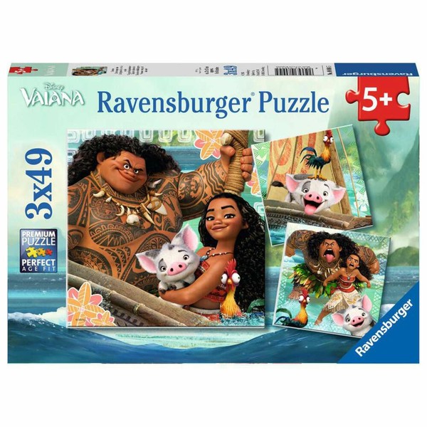 Ravensburger Disney Vaianas Entdeckungsreise, Puzzle, Kinderpuzzle, 3 X 49 Teile-image