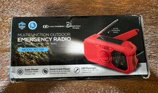 Multifunctional FM Radio Outdoor Emergency Hand-Crank Generator Solar Mobile NIB