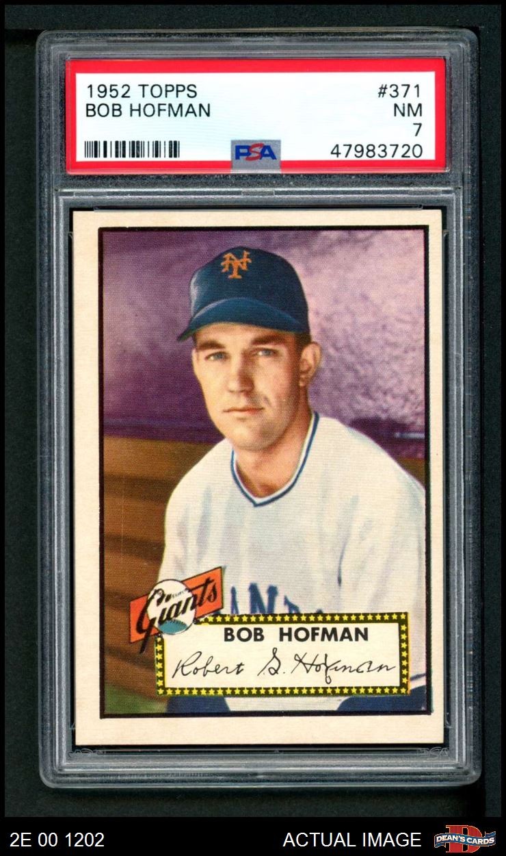 1952 Topps #371 Bobby Hofman Giants PSA 7 - NM