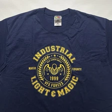 Vintage Industrial Light & Magic ILM VFX Crew T-Shirt Medium Star Wars 1999