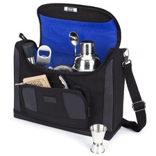 USA GEAR Bartender Bag - Shoulder Bag with Water Resistant Exterior (Blue)