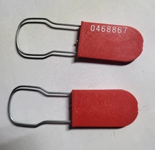 Lot of 10 RED Electric Meter Box Seal Tags