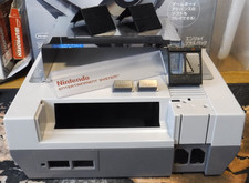 Nintendo NES Original Shell Case Retrobrightened Custom Clear Front Flap Parts