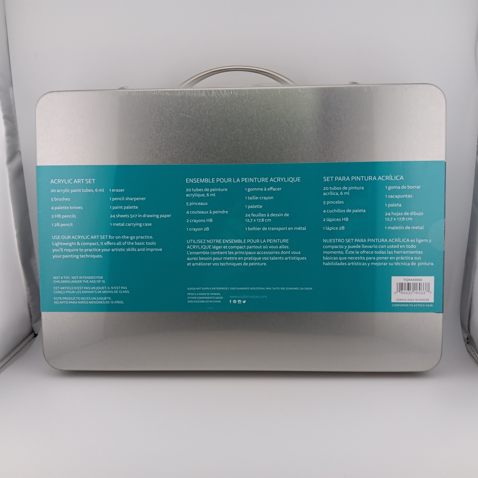 Art Alternatives - 60pc Acrylic Painting Art Set - Paint / Brushes / Pencils