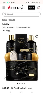 Lovery 7-Pc. Noir Luxury Body-Care Gift Set