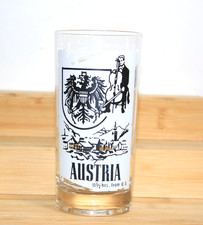 Vintage Pan Am airlines Glass AUSTRIA 5.5" tall