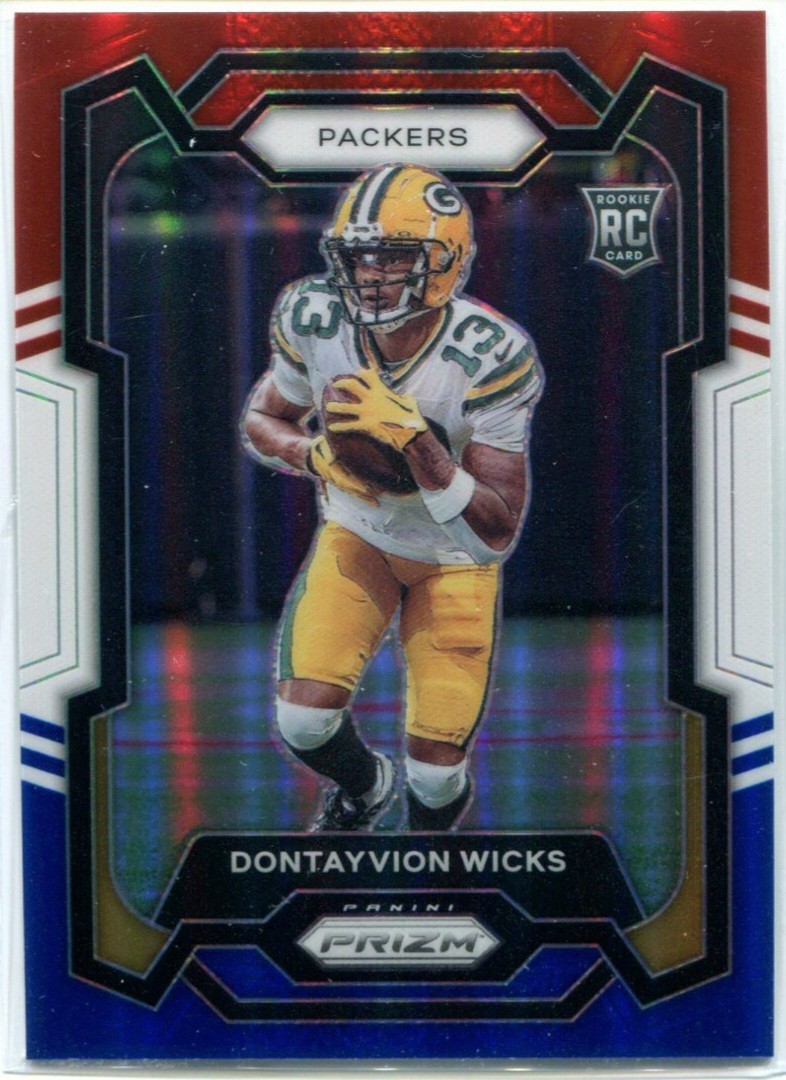 DONTAYVION WICKS 2023 Panini Prizm RED WHITE BLUE PRIZM #333 RC Rookie QTY