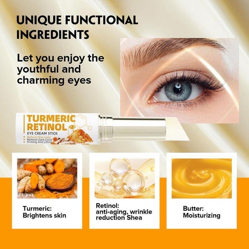 1x Turmeric Retinol Eye Cream Stick Balm Lot M3 Deal HOT NEW |U.S C0F7 - Picture 2 of 10