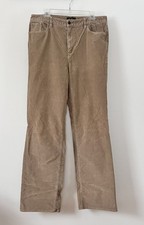 EDDIE BAUER Corduroy Straight Fit Brown Tan Khaki Pants Womens Size 14 Tall