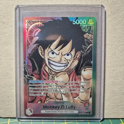 One Piece TCG OP01-003 L Pre Errata Alt Art Monkey.D.Luffy .Romance Dawn - Photo 1/3